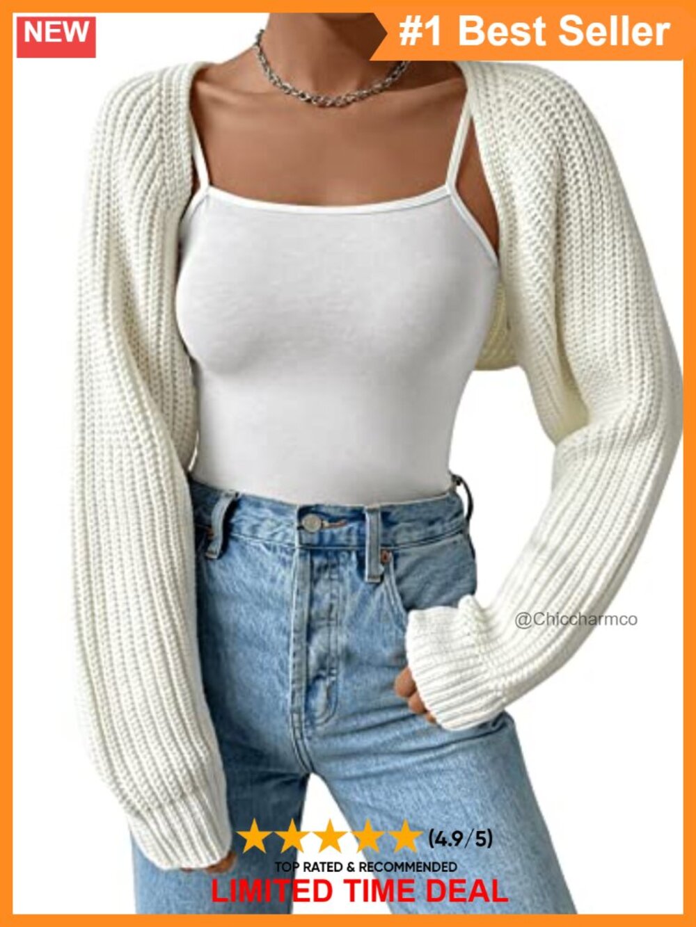 Cropped Cardigan Bolero Shrug Asymmetrical Hem Y2K Knit Cover Up
